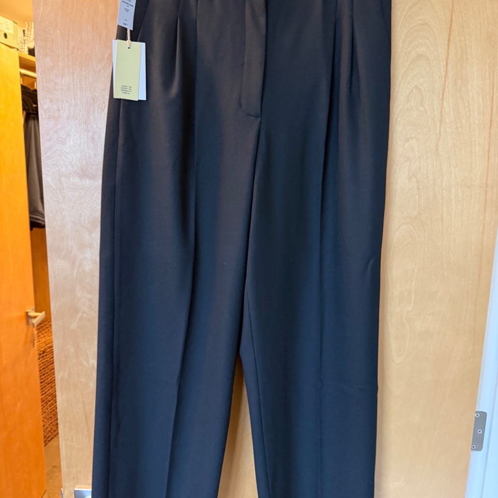 Aritzia Effortless Black Pant Size 12 High Rise, Wide Leg, Full Length - Picture 4 of 8